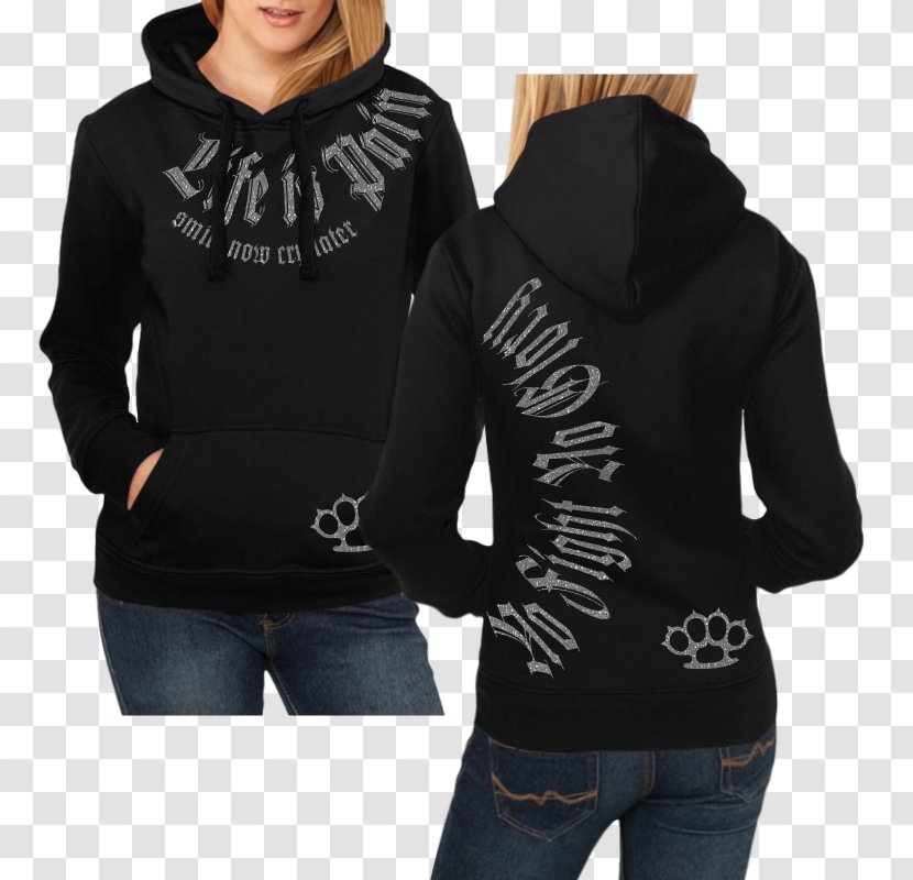 Hoodie T-shirt Jumper Clothing Sweater - Outerwear - Laugh Now Cry Later Transparent PNG