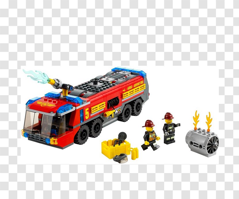 Lego City LEGO 60061 Airport Fire Truck Amazon.com Minifigure - 60050 Train Station - Toy Transparent PNG