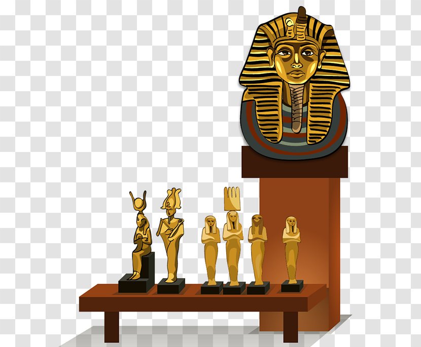 Statue Figurine Recreation - Egyptian Character Design Creative Transparent PNG