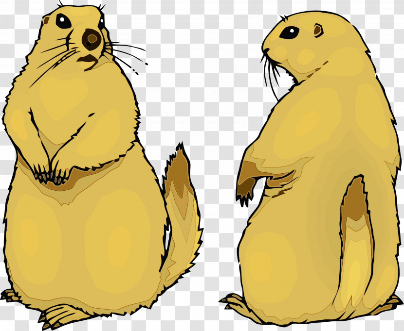 Cartoon Gopher Groundhog Yellow Fur Seal Transparent PNG
