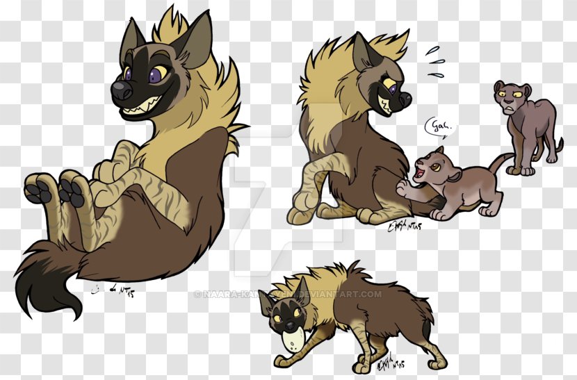 Brown Hyena Lion Drawing Spotted - Carnivora Transparent PNG