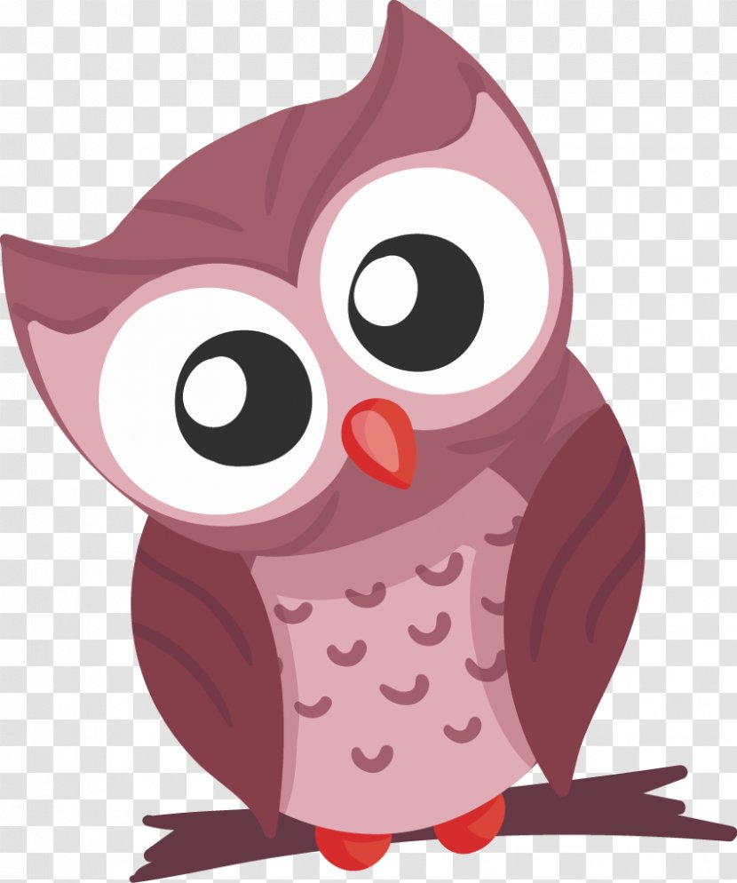 Owl T-shirt Cuteness Clip Art - Pink - Brown Cartoon Decoration Pattern Transparent PNG