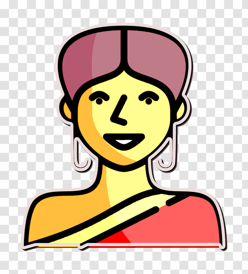 India Icon Woman Icon Indian Icon Transparent PNG