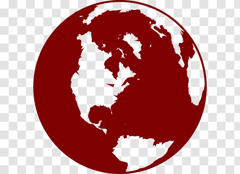 Globe World Black And White Clip Art - Red X Transparent PNG