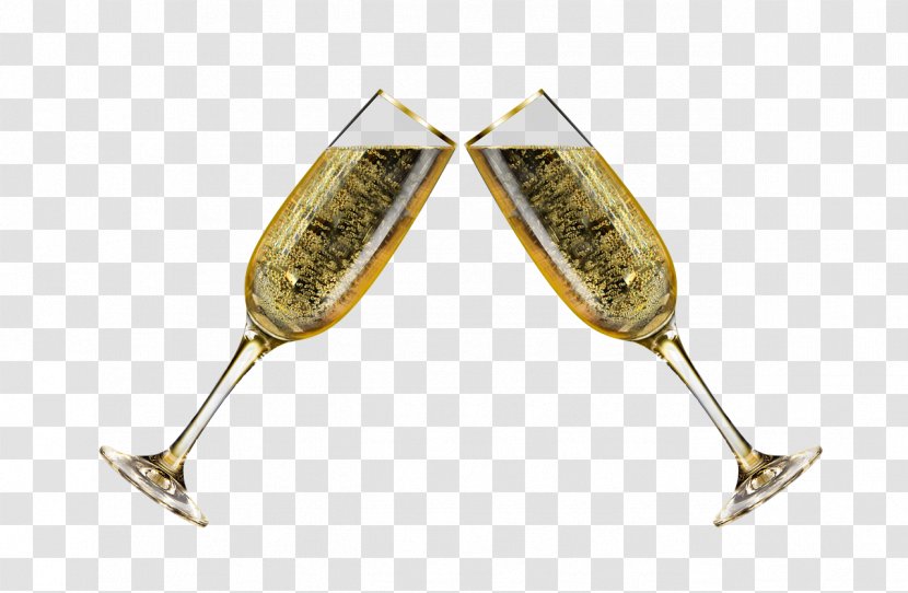 New Year's Day Champagne Eve Toast - Stemware Transparent PNG
