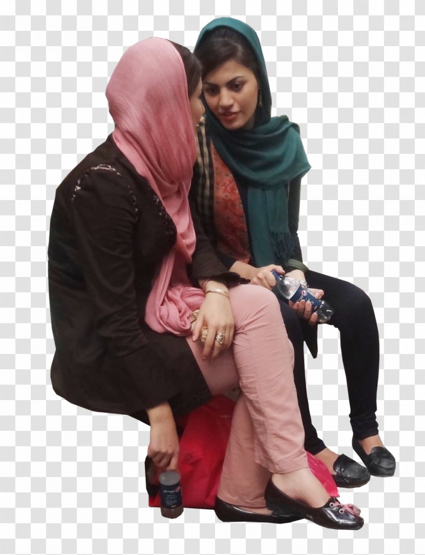 Iran Sitting Hijab Woman Muslim - Flower - Man Transparent PNG