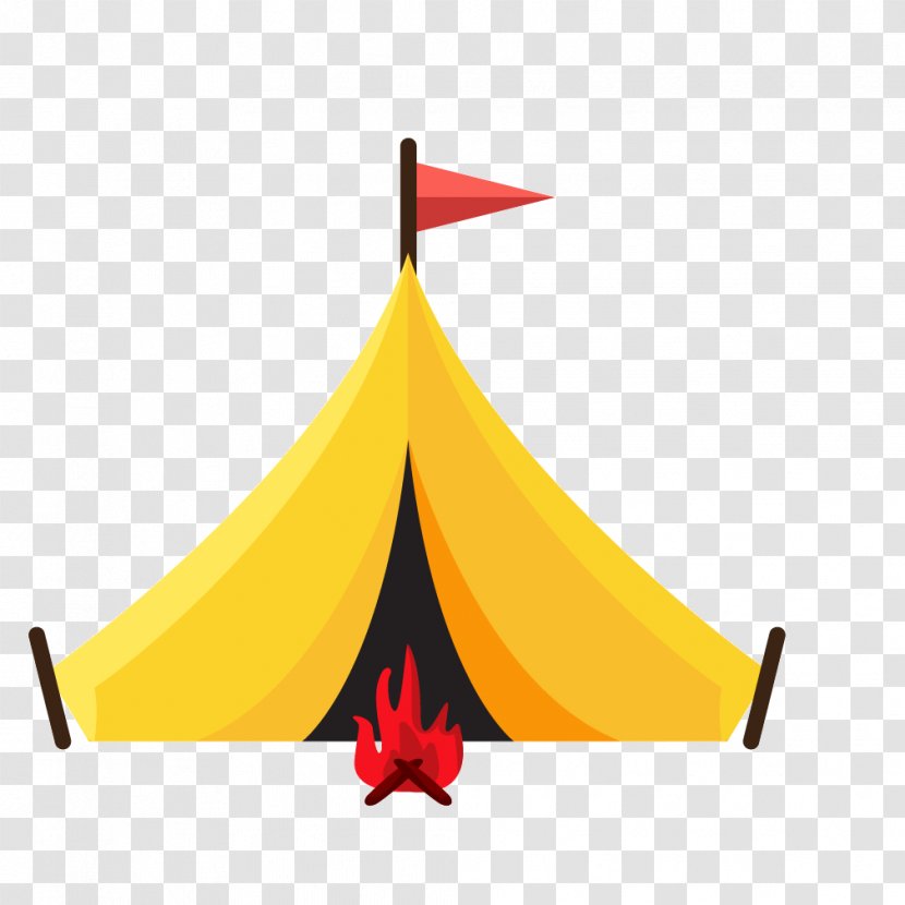 Tent Bonfire Campfire - Yellow Outdoor Transparent PNG