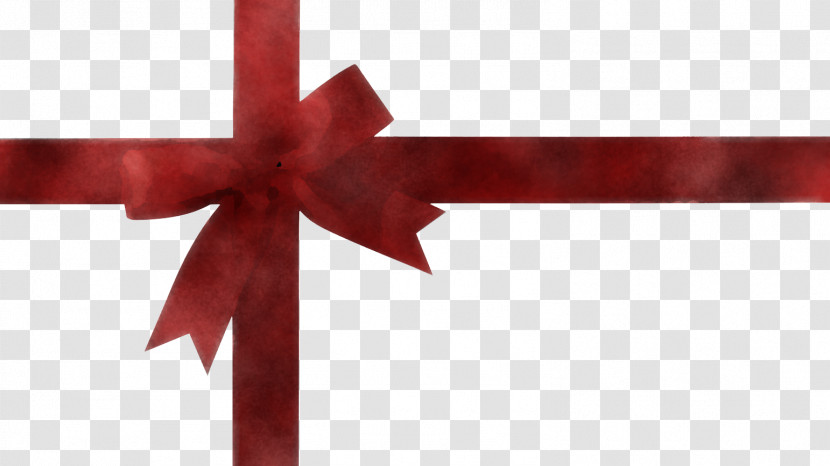 Red Ribbon Cross Material Property Symbol Transparent PNG