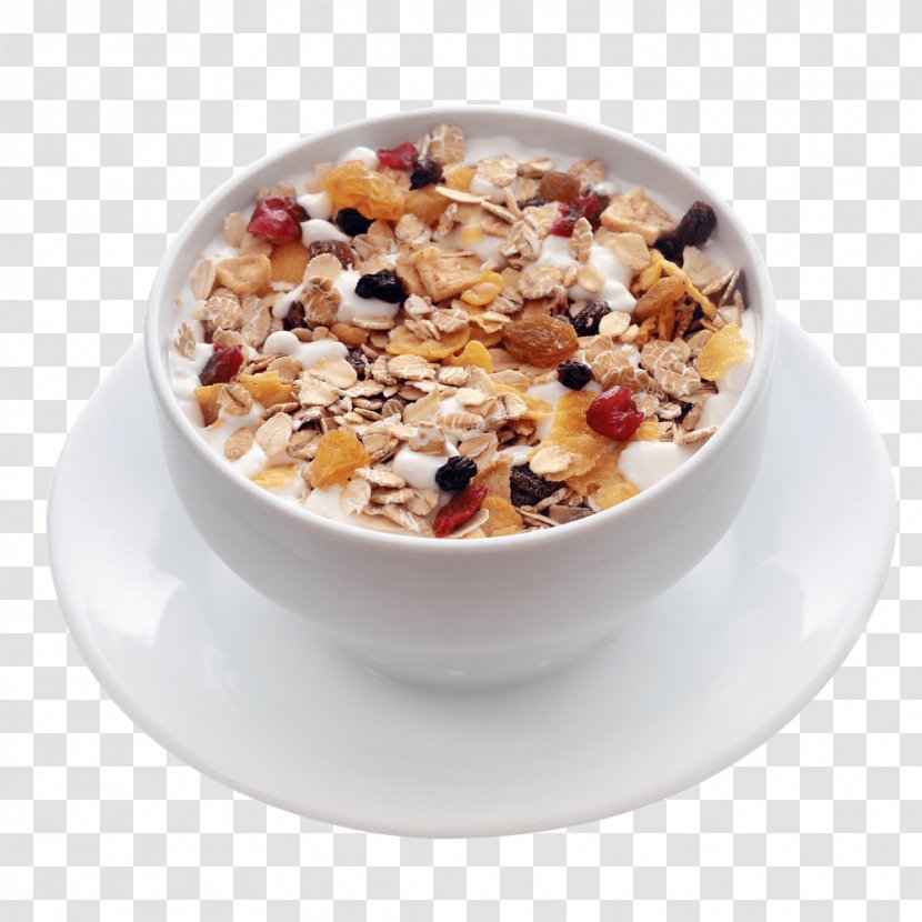 Muesli Breakfast Cereal Milk Corn Flakes - Dish Transparent PNG