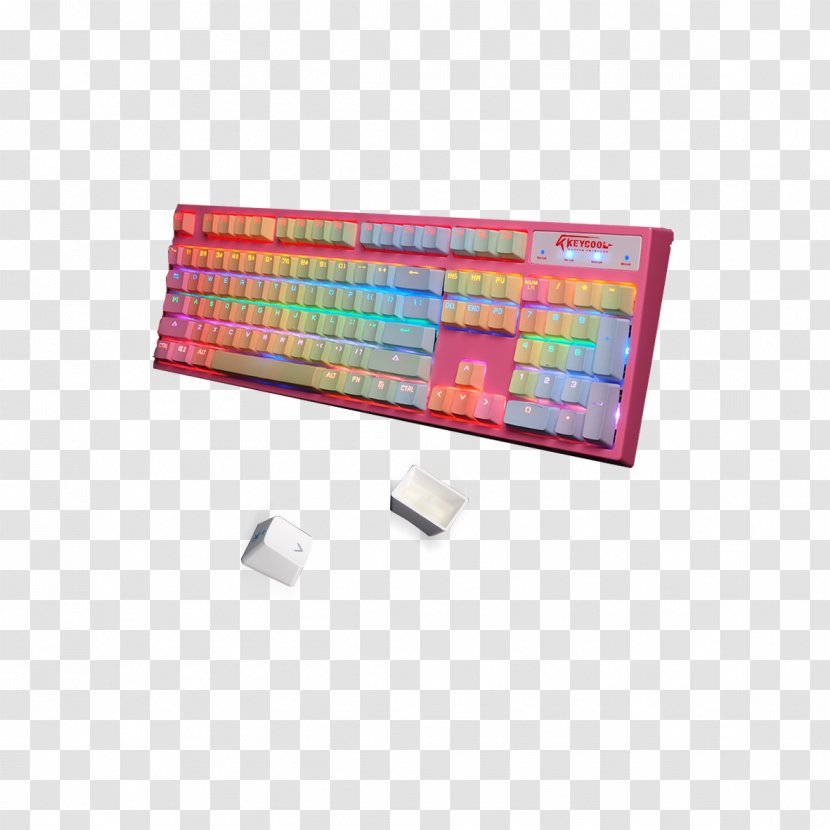 Computer Keyboard Red Machine Mechanical Engineering - Free Pictures Transparent PNG