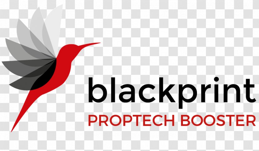 Hummingbird Logo Blackprint PropTech Booster Font Brand - Proptech - Accelerator Poster Transparent PNG