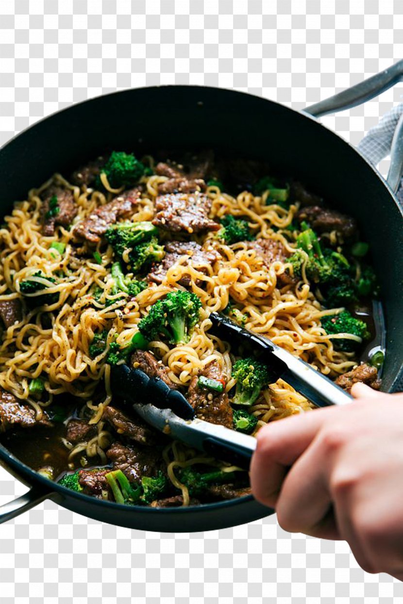 Ramen Recipe Beef Broccoli Dinner - Thai Food - Noodles Transparent PNG