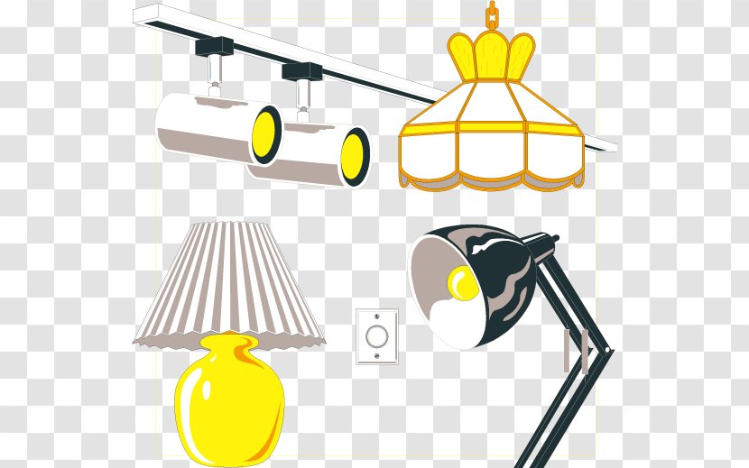 Light Fixture Chandelier Recessed Lamp - Lighting - Vector Cartoon Pendant Downlight Transparent PNG
