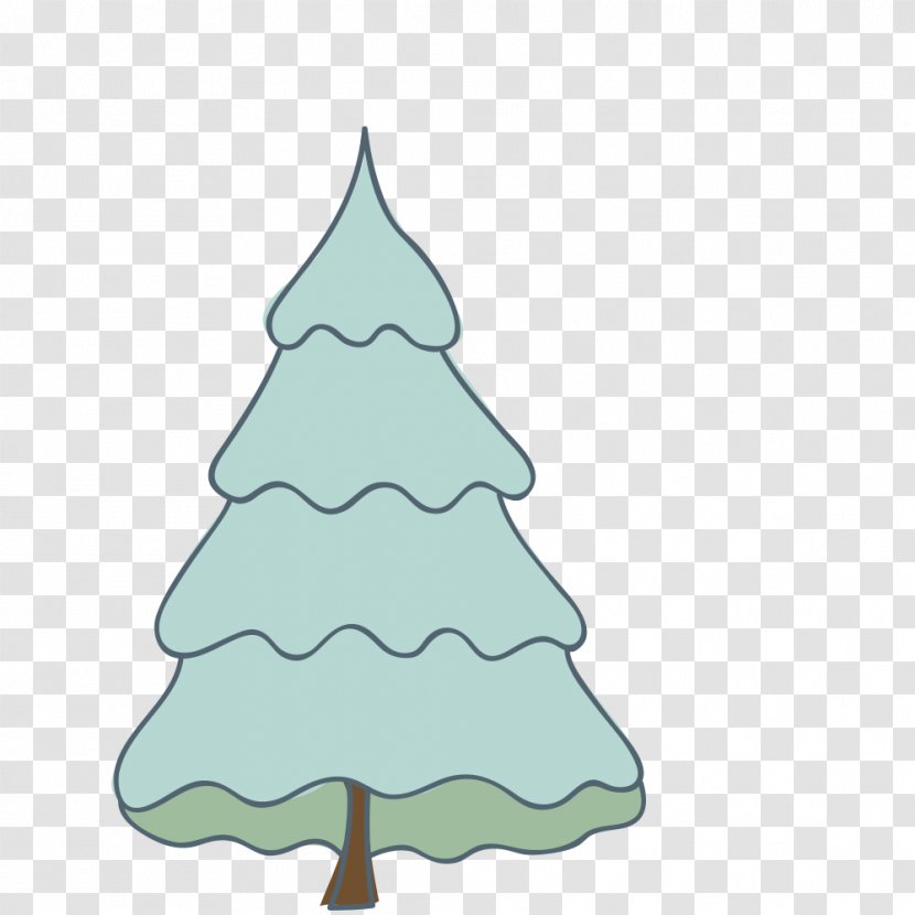Fir Christmas Tree Ornament Clip Art - Material - Hand-painted Vector Transparent PNG