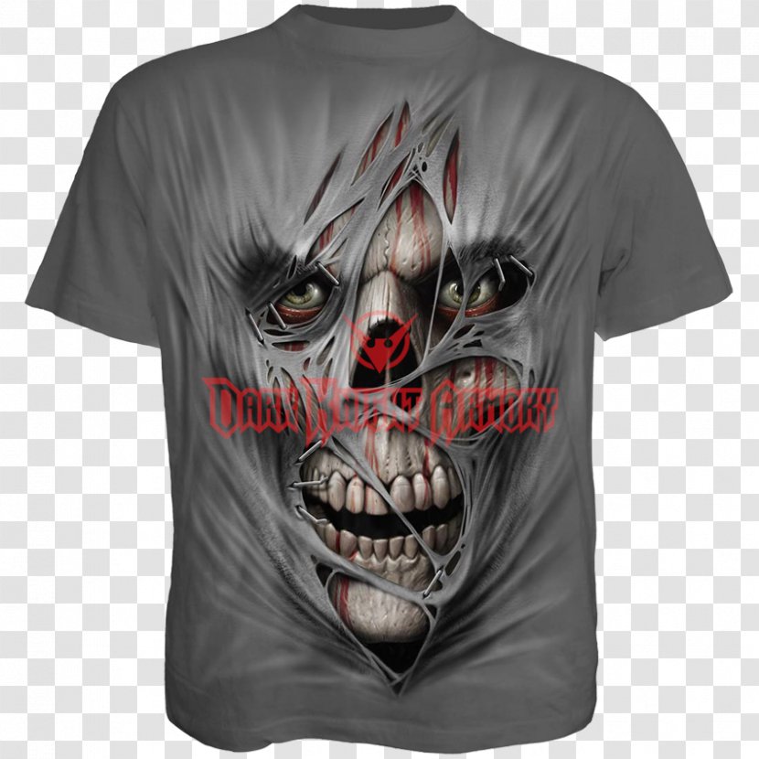 T-shirt Hoodie Top Skull - Sleeve Transparent PNG