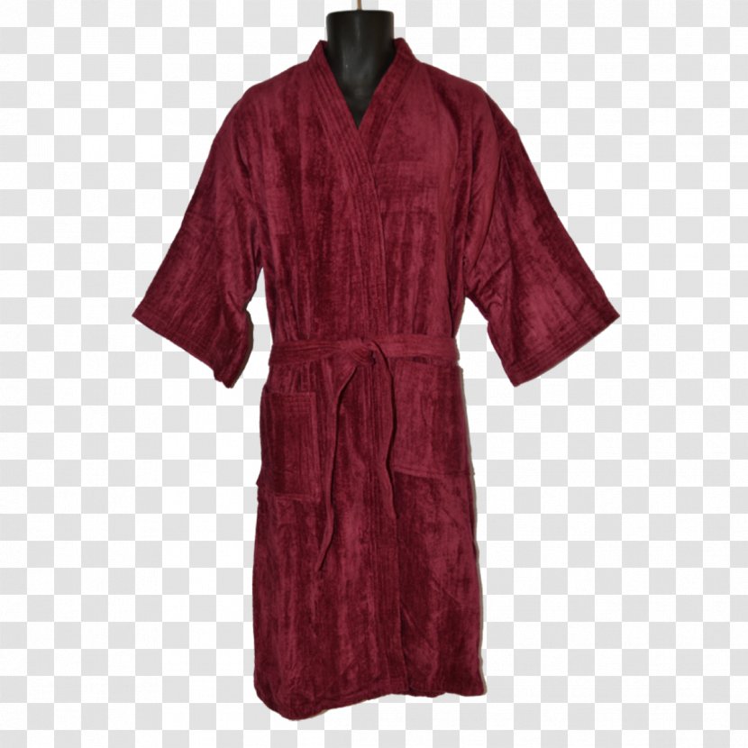Robe Dress Clothing Sleeve Nightwear - Waist - COTTON Transparent PNG
