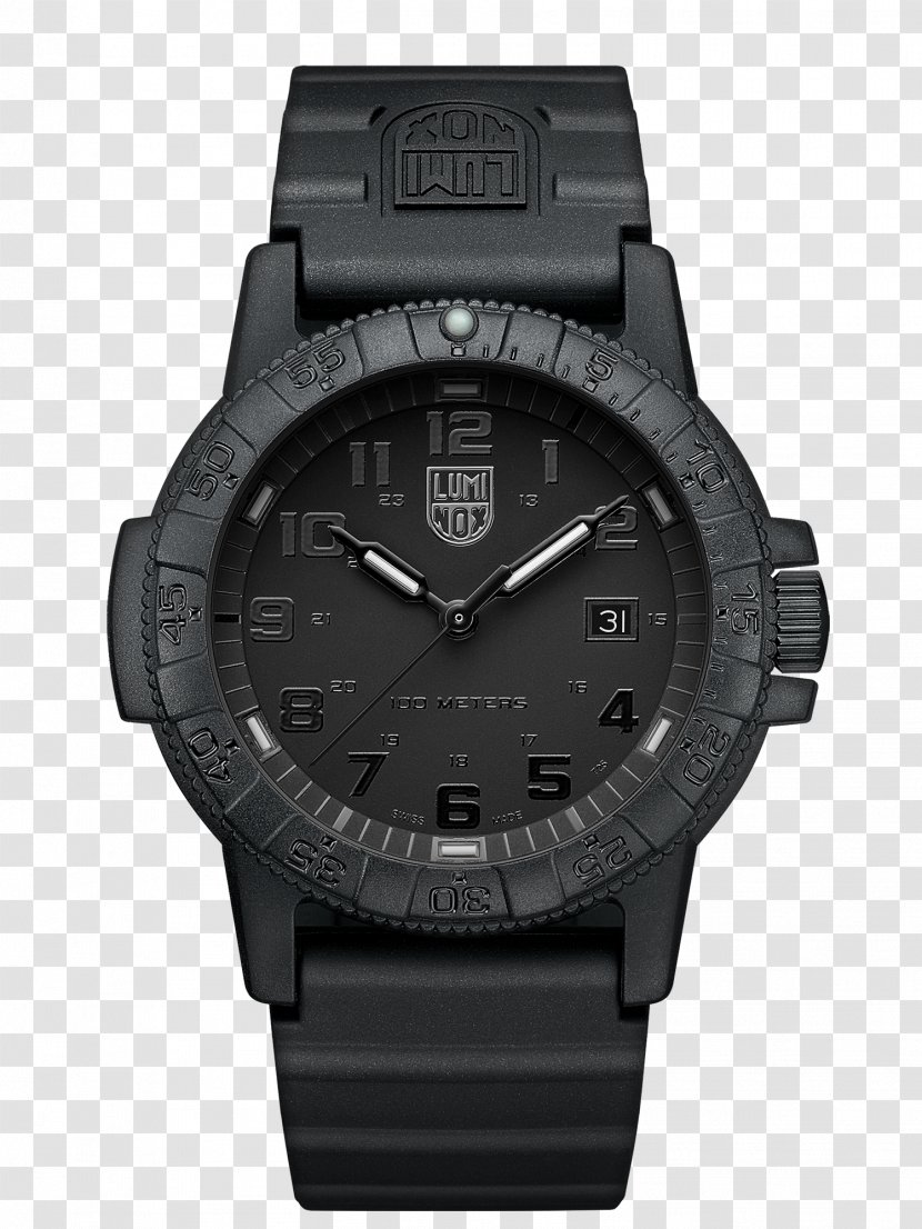 Luminox Leatherback Sea Turtle Giant 0320 Series 0321BO Наручные часы - Blackout Black W PU StrapLeatherback Transparent PNG