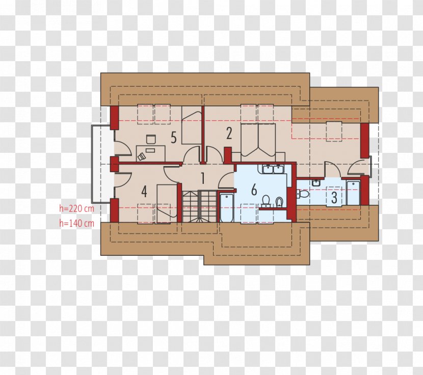 Floor Plan House Room Garage Attic - Mansard Roof - Plot Transparent PNG