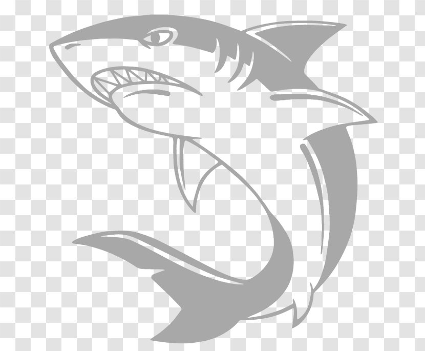 Great White Shark Drawing Clip Art - Cartilaginous Fish Transparent PNG