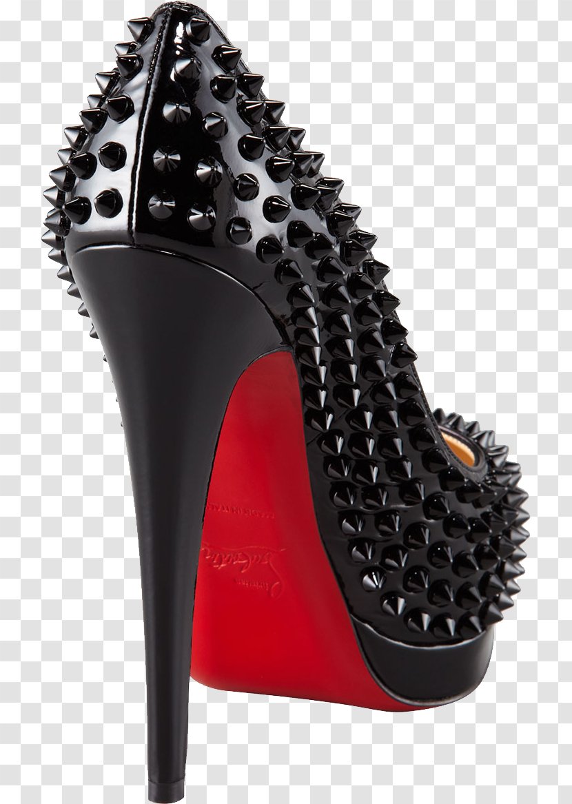 Shoe High-heeled Footwear Red Boot - Black - Louboutin Image Transparent PNG
