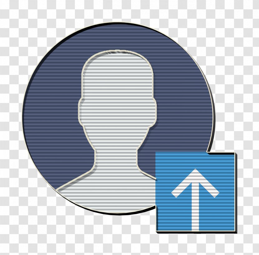 User Icon Interaction Assets - Electric Blue Head Transparent PNG