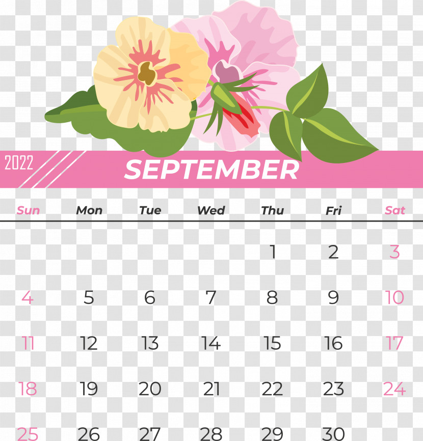 Flower Calendar Font Petal Pink M Transparent PNG