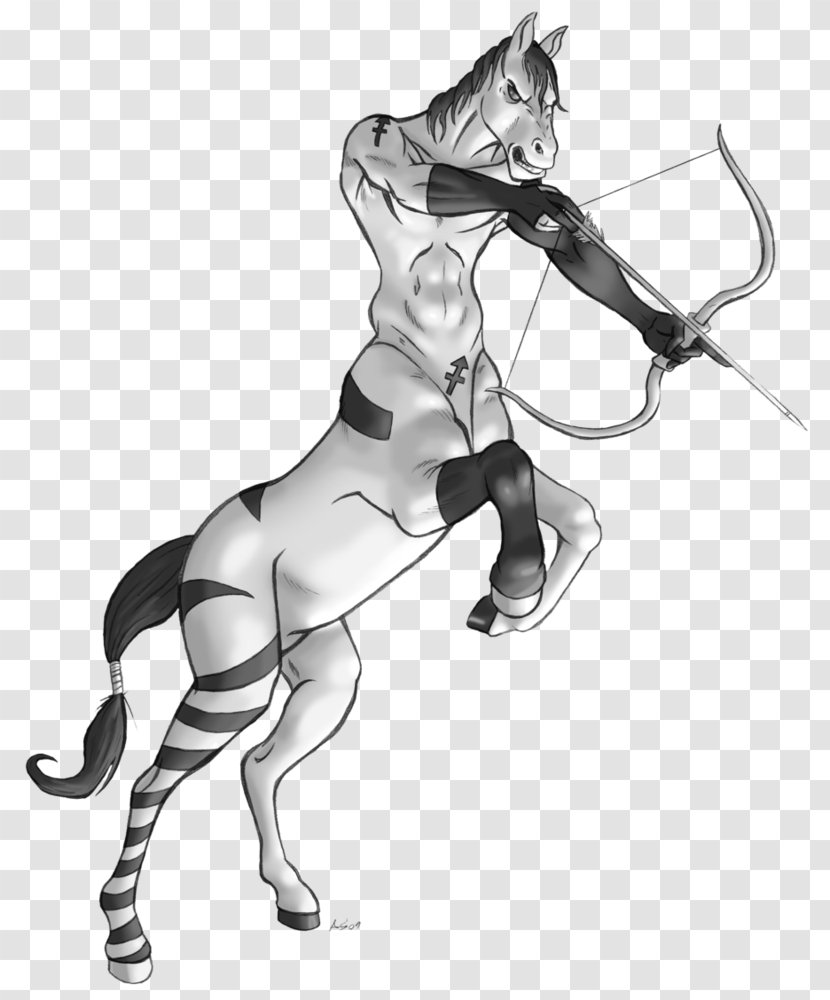 Art Sagittarius Zodiac Cancer Drawing - Black And White Transparent PNG