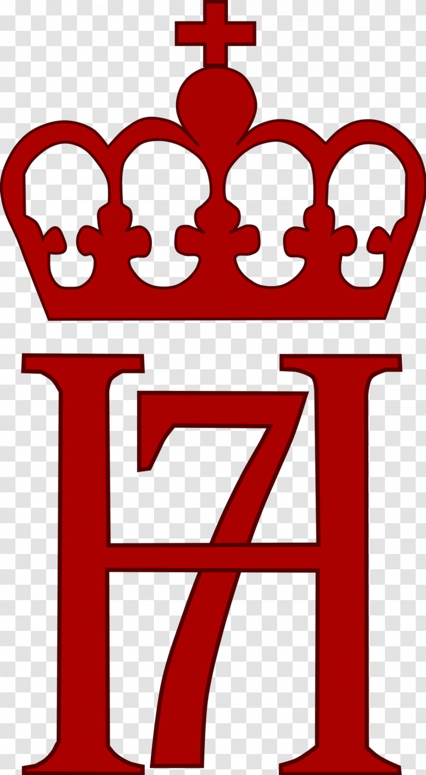 Norway Monogram Royal Cypher Norwegian Family H7 - Red - Head Of State Clipart Parliamentary Monarchy Transparent PNG