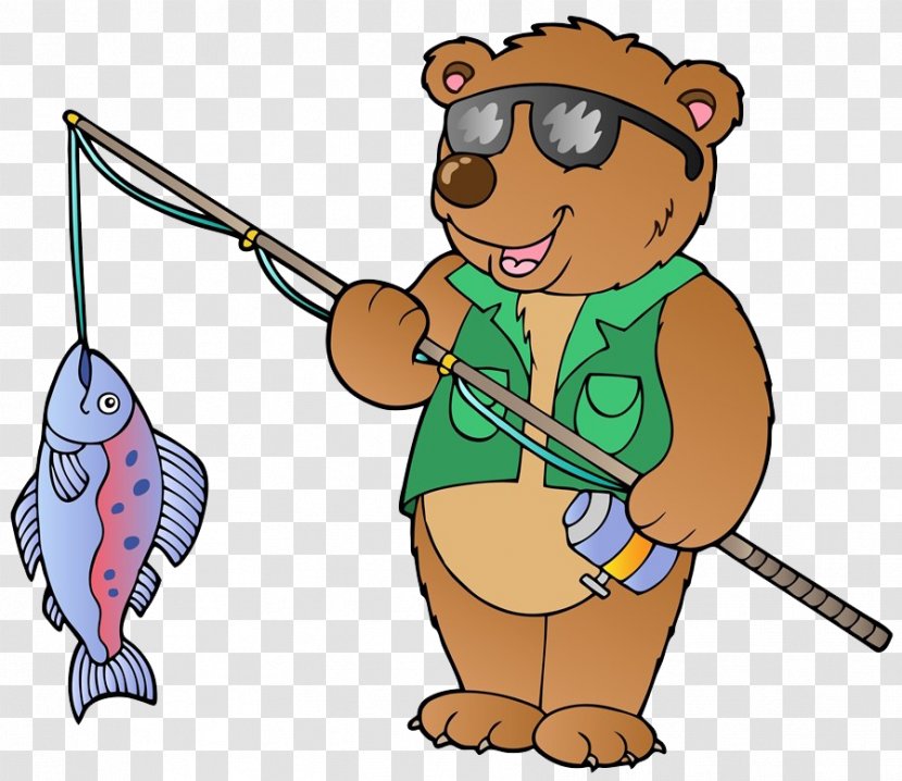 Fisherman Fishing Royalty-free Clip Art - Silhouette - Bear Transparent PNG