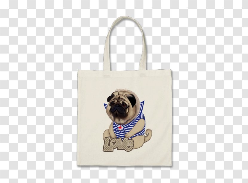 Pug Puppy T-shirt Toy Dog Tote Bag - Infant Transparent PNG