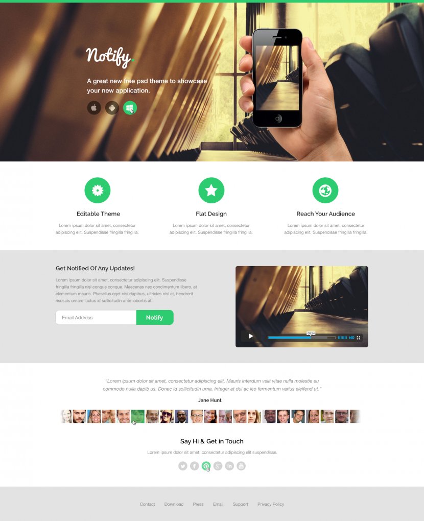 Web Template System Landing Page Website Design - Product - Green Transparent PNG