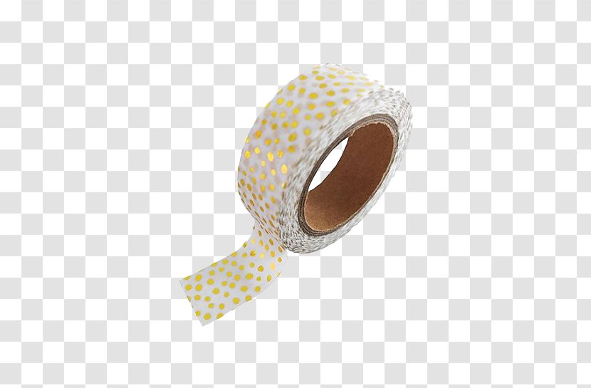 Adhesive Tape Paper Masking Washi - White - Gold Transparent PNG