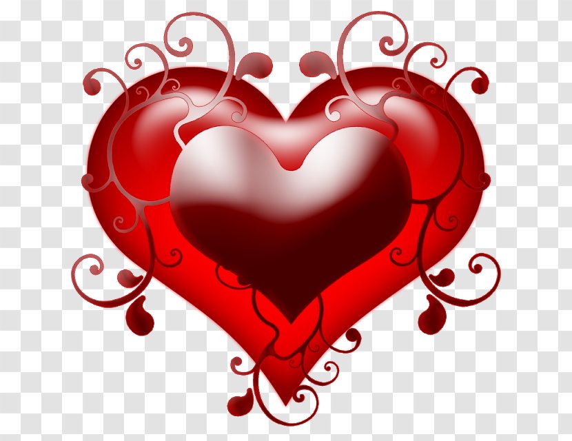 Heart Love Red - Silhouette - Nice Transparent PNG