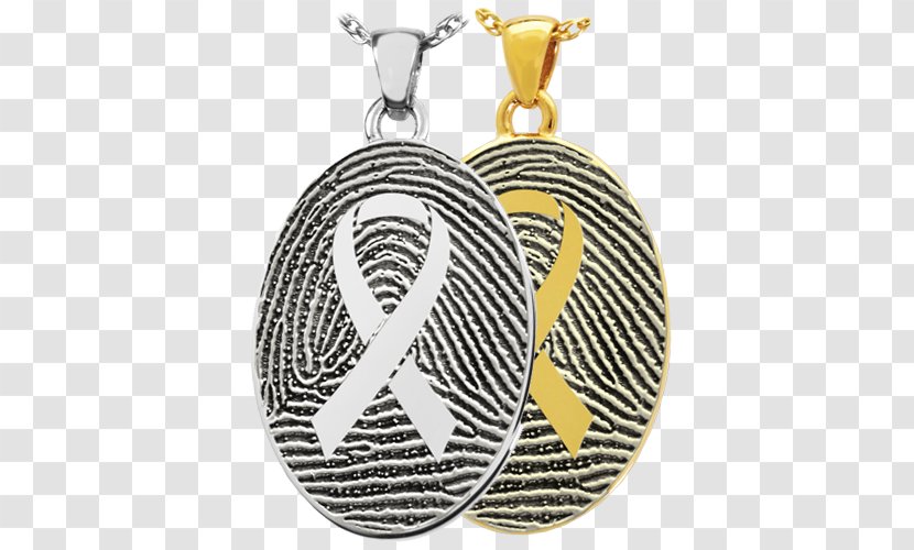 Locket Gold Jewellery Silver Fingerprint - Pendant - Ribbon Material Transparent PNG