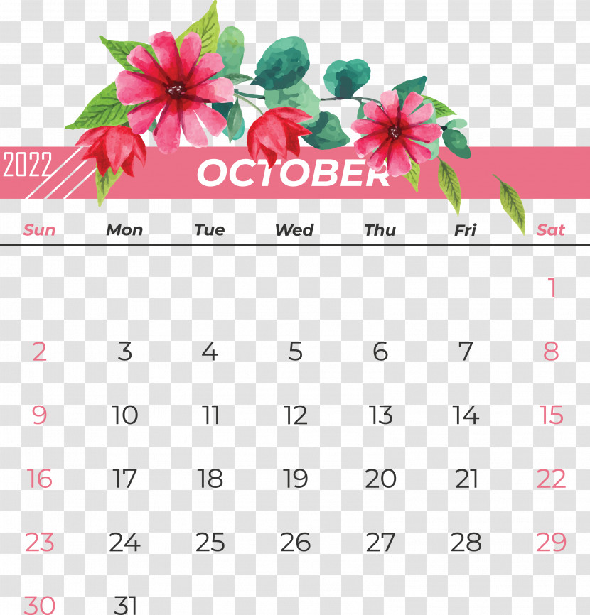 Calendar Flower Font Petal Fruit Transparent PNG