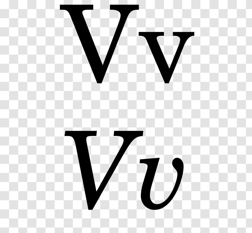 V Letter Latin Alphabet - Black - P Transparent PNG