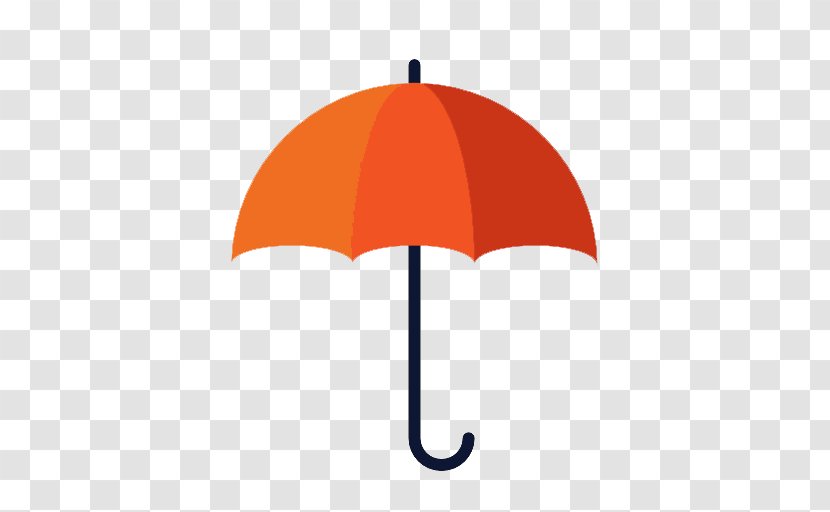 Umbrella Line Clip Art - Orange Transparent PNG