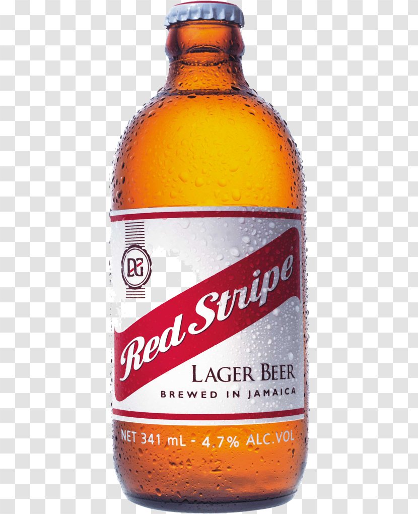 Beer Bottle Red Stripe Jamaica Lager - Jamaican Cuisine - Upc Codes Transparent PNG