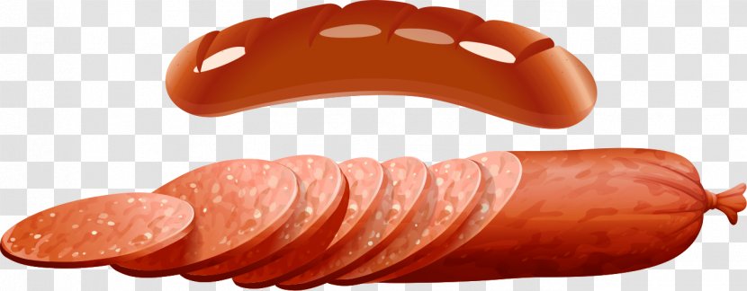 Breakfast Sausage Salami Ham Bacon - Cartoon - Pork Transparent PNG