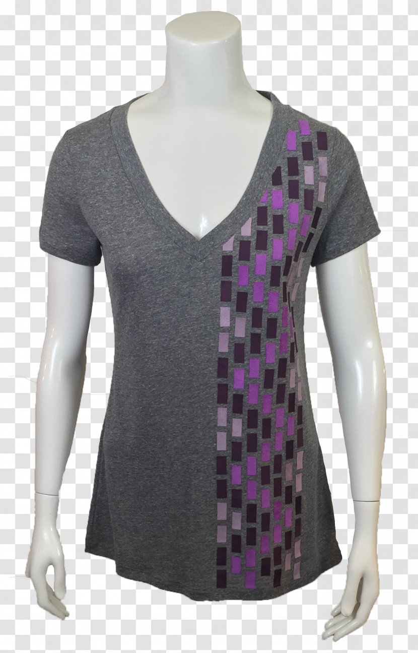 T-shirt Clothing Sleeve Black Blouse - Lavender Transparent PNG