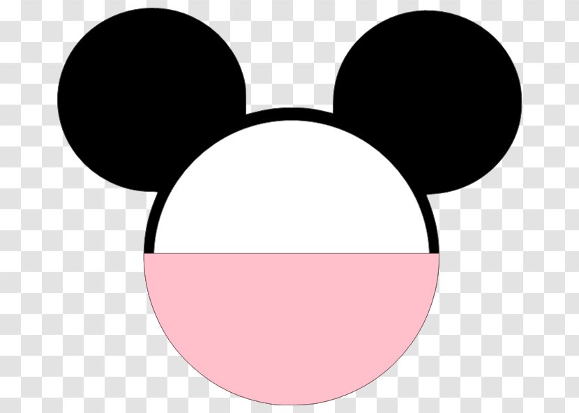 Circle Line Pink M Clip Art - Minnie Mouse Head Transparent PNG
