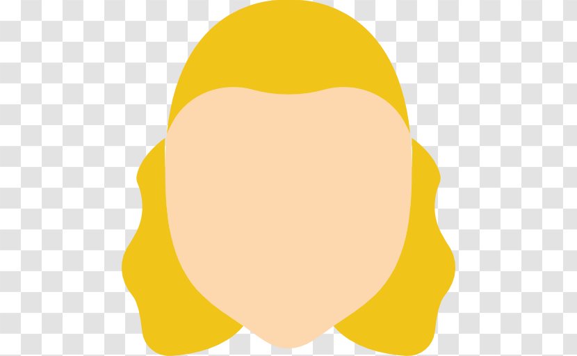 Nose Line Mouth Clip Art - Yellow - Hair Woman Transparent PNG
