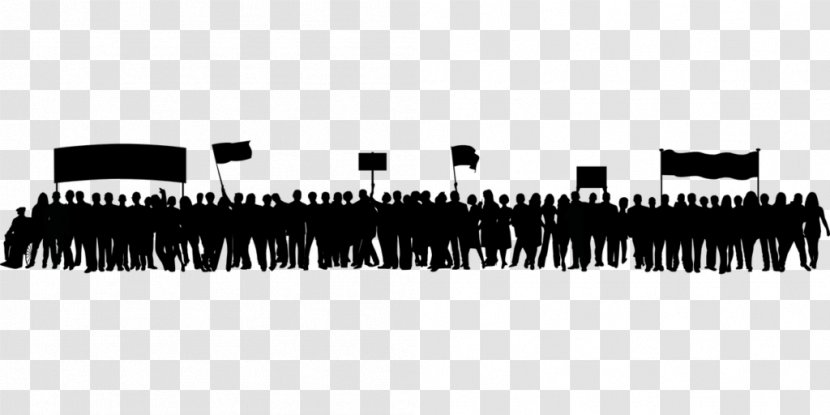 Protest Demonstration Clip Art - Black And White - Working Pressure Transparent PNG