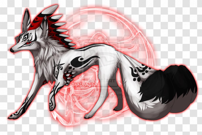 Kitsune Nine-tailed Fox Gumiho Deity Tribe - Cartoon - Frame Transparent PNG