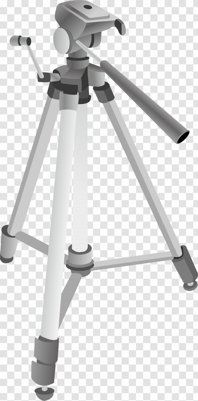 Tripod Photography - Cartoon Silver White Three Feet Stand Transparent PNG