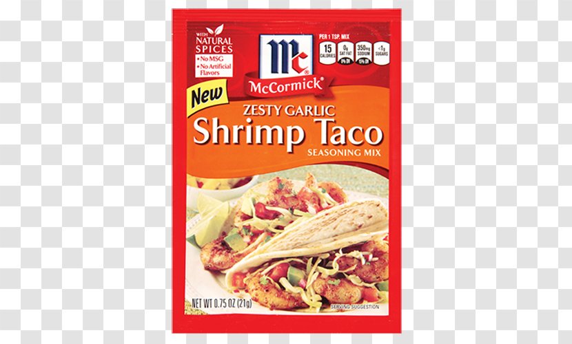 Taco Gravy McCormick & Company Seasoning Spice Mix - Shrimp Transparent PNG