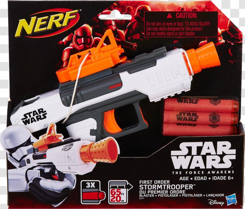 NERF Star Wars First Order Stormtrooper Deluxe Blaster - Airsoft Gun Transparent PNG