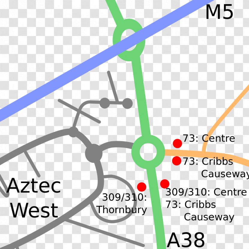 Aztec West Bristol Patchway Bus Bradley Stoke - Map Transparent PNG
