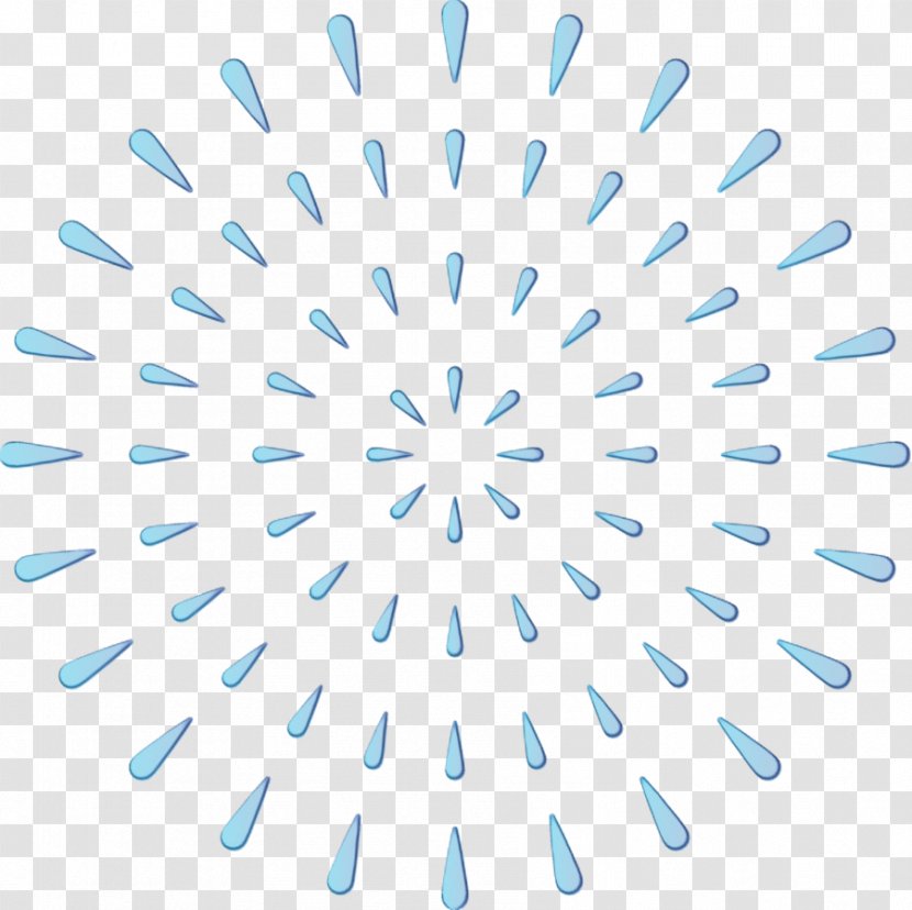 Blue Aqua Circle Line Symmetry - Watercolor Transparent PNG