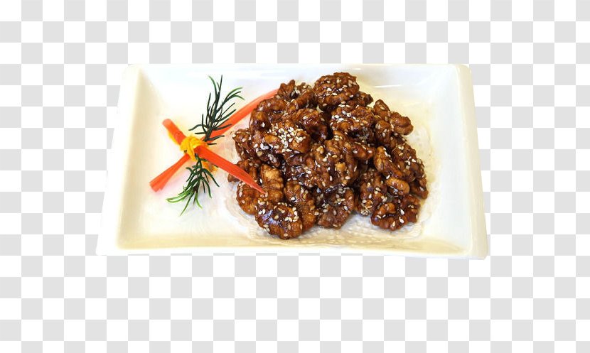 Vegetarian Cuisine Walnut Meatball Food - Amber Transparent PNG